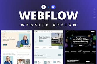 design, develop webflow website, figma to webflow,  webflow animation