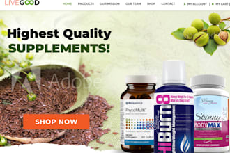build nutraceutical website health supplement website nutropic supplement store