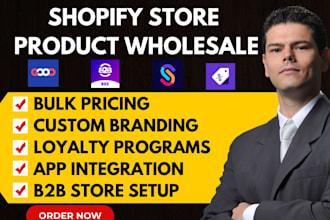 setup shopify product wholesale sparklayer buddify sami b2b bss faire ymq easy