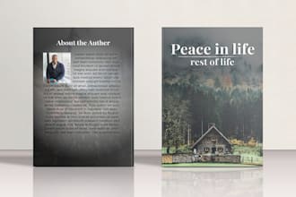 create minimalist and tranquil book cover for wellness and self help