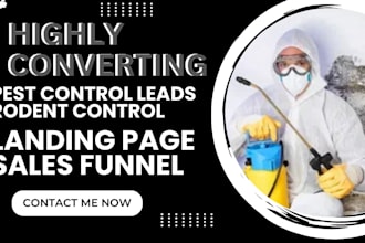 generate highly converting pest control leads rodent control leads landing page