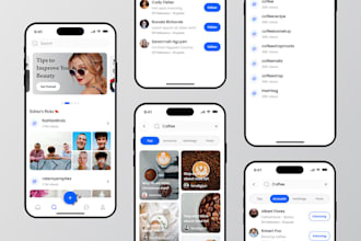 develop a social media app like instagram, twitter, facebook for android and ios