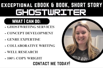 be ebook writer, ebook ghostwriter,book writer short story, memoir KDP upload