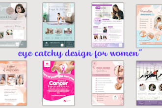 elegant eye catching flyers for womens
