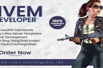 do fivem script,ped,dayz server,map, fivem mlo,gta v interior, qbcore, esx, vorp