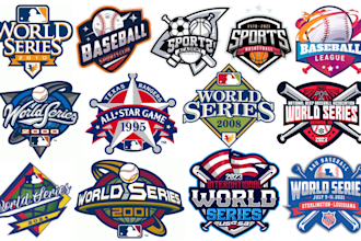 do custom mlb parody world series, all star game sport logo