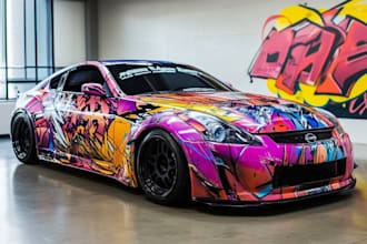 do the car wrapping with itasha decal vector design