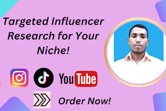 find top tiktok, youtube and instagram influencers for your niche