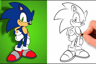 draw your sonic oc, sonic character, furry in nsfw