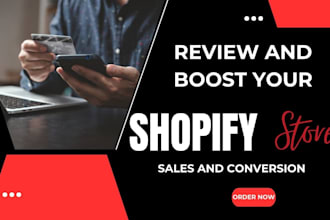 professionally review your shopify store increase conversion rate