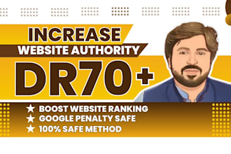 increase dr ahrefs domain rating 70 plus with seo backlinks