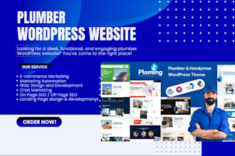build professional plumber wordpress website development