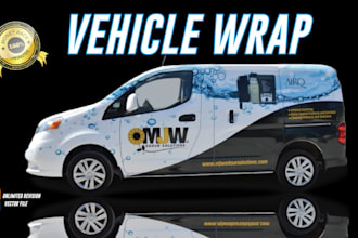 do car wrap design, vehicle wrap design for van car truck trailer