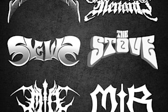 custom font for band or brand logo psychedelic, stoner, rock and metal