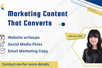 provide email and social media marketing content