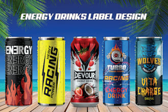 do label design, beverage, bottle, energy drink, juice, and drink label design