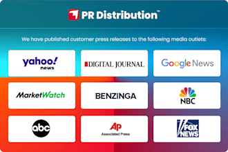 write and distribute press release to yahoo finance and others