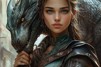 draw your female dungeon and dragon or any 2d character