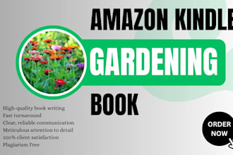 write amazon kindle gardening book ebook writing kdp ghostwriter ebook writer