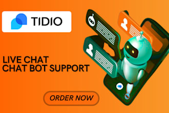 do chatbot for social media platforms, website using tidio,manychat,chatfuel
