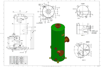 create 3d models and drawings of process tank, water tank, pipe