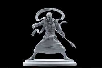 full body sculptor,cnc solid work,,tabletop minis figures,3d printing, stil file
