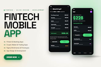design fintech app UI UX and develop web or mobile apps