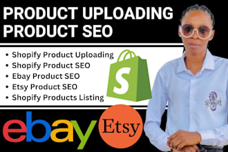do shopify product upload product listing, shopify etsy ebay product SEO