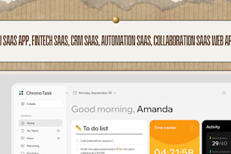ai saas app, fintech saas, CRM saas, automation saas, collaboration saas web app