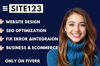 design site123 website and optimize site123 seo, fix website