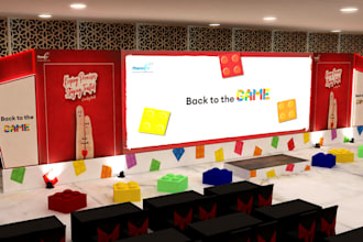 3d stage design custom event and wedding stage models