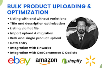 do bulk product upload, add products product listing to all ecommerce platforms