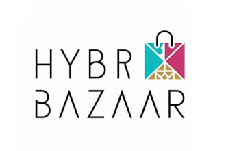 design popular new hybrid bazaar brand logo