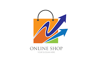 make online shop and e commerce retail company logo