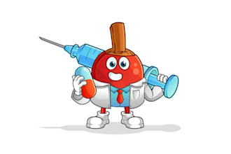 make modern mascot medical or clinic logo
