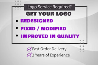 redesign, edit, modify or vectorize your logo efficiently