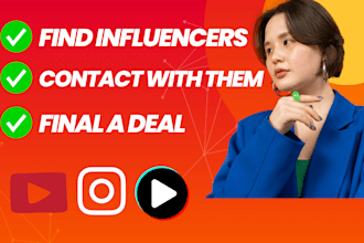contact tiktok, instagram, youtube influencers and negotiate deals