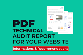 do a complete PDF technical SEO website audit