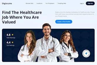 design healthcare staffing website, staffing agency website, recruitment website