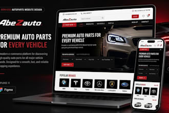 design auto parts ecommerce website, automotive part website, auto part store