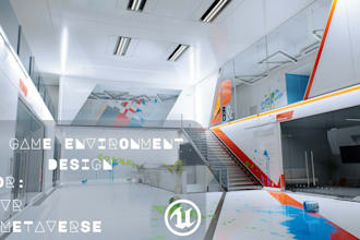 create 3d unreal engine environments for game, metaverse and VR