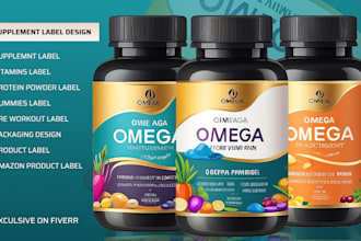 do supplement label design, vitamin jar bottle label design