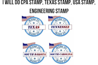 do cpa stamp, texas stamp, usa stamp, engineering stamp