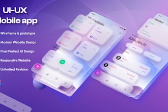 do professional mobile app UI UX design with wireframe, prototype in figma
