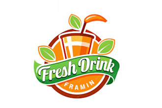 design attention popular juice or drink logo