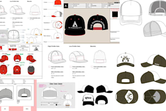 do best hat, cap, beanie patch design or badge logo with mockup