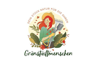 design creative gardening podcast logo