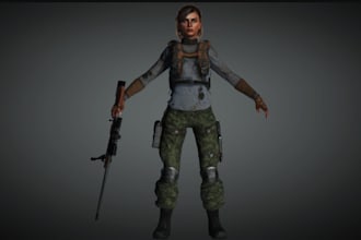 model 3d character for website, gltf format model, spline 3d,nsfw idle animation