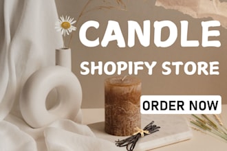 design candle shopify store candle website scented candle lighting website
