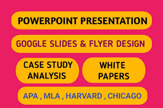 do professional writing, powerpoint presentation, case study, apa, mla paper